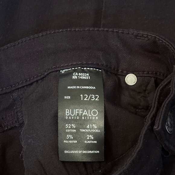 Buffalo David Bitton Slim Fit Jeans — Black — Sz 12/32 - Picture 4 of 8
